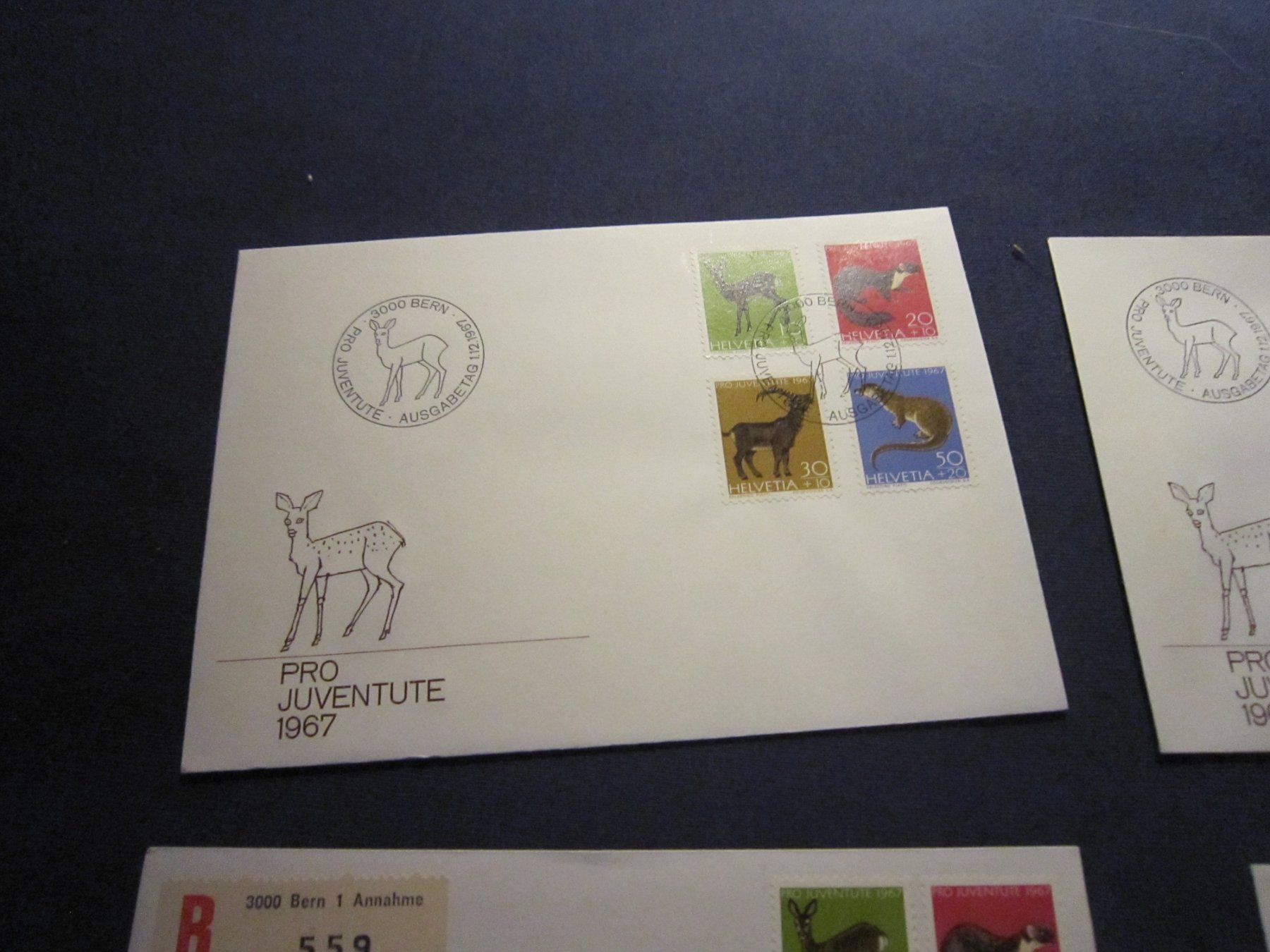 Alle Briefmarken: PJ 1967 FDC 4 Serien – Gebraucht aus Gordola von Polentaefung 2