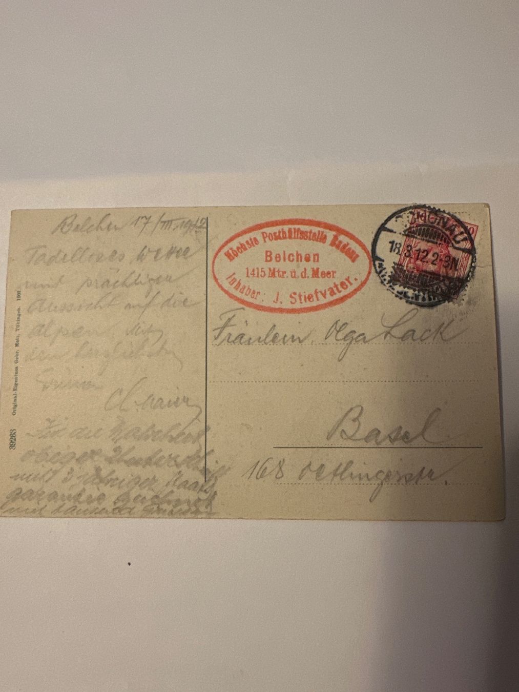Ansichtskarten: Alte Ansichtskarte Belchen Schwarzwald, ca. 1930 selte – Gebraucht aus Frauenfeld von aluma14 1