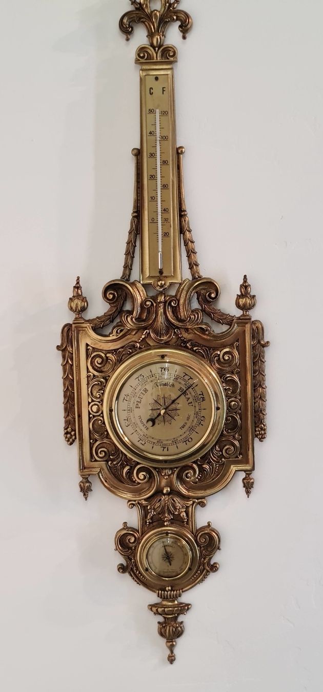 Altri elettrodomestici e apparecchi d’epoca: Antike Barometer/Thermometer-Kombination aus Messing – Usato da ZÜRICH venduto da Arte-24