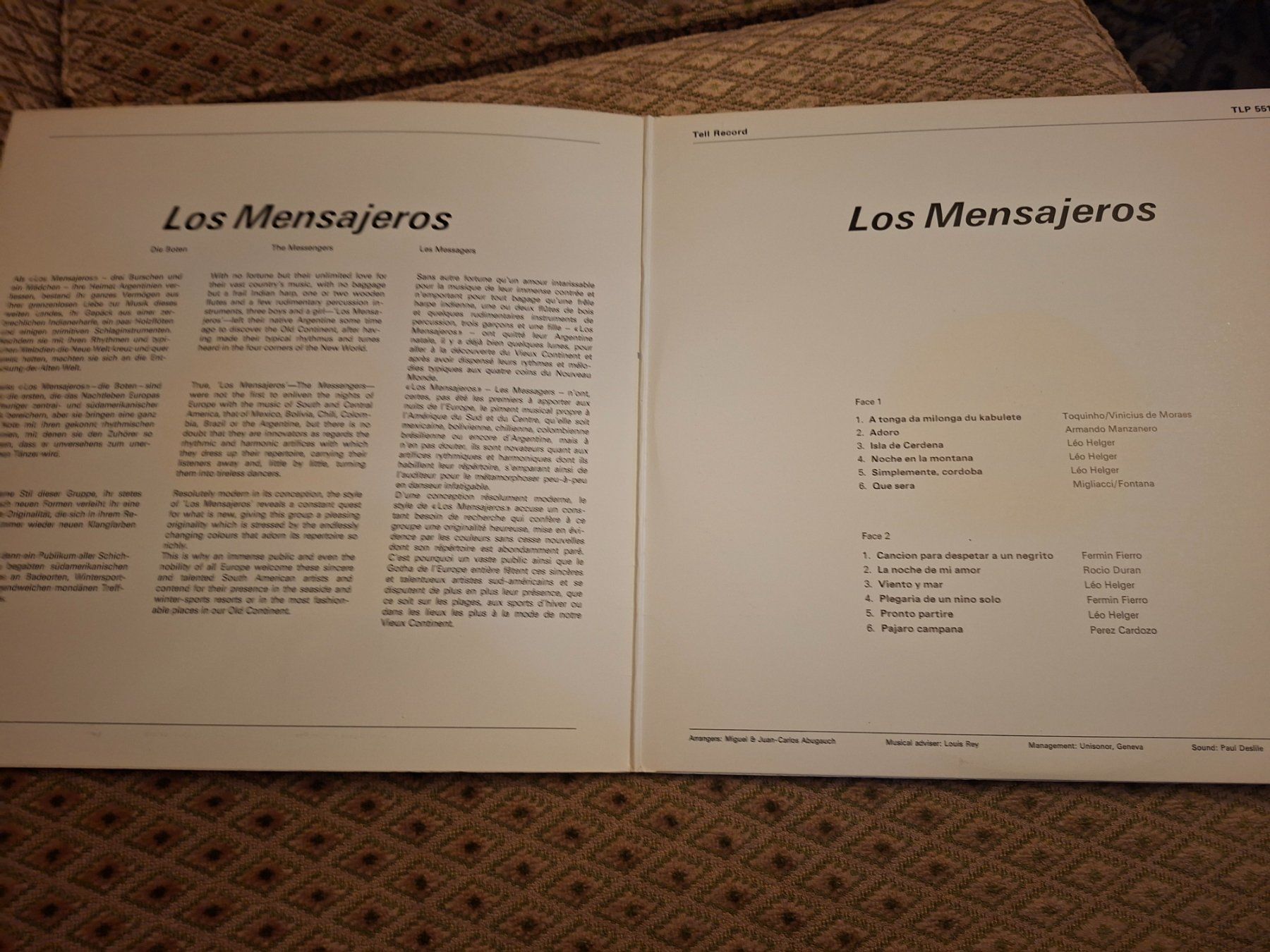 Dischi in vinile: Swiss LP - Los Mensajeros – Usato da Bernex venduto da Wannabehasbeen01 2