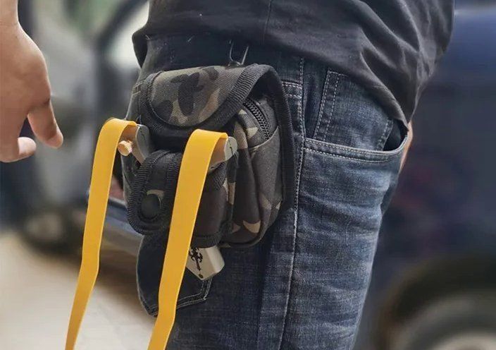 HawkShot Taktische Schleudertasche Camouflage - Aufbewahrung Für Steinschleuder & Munition