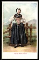 AK Dame in Appenzeller Tracht