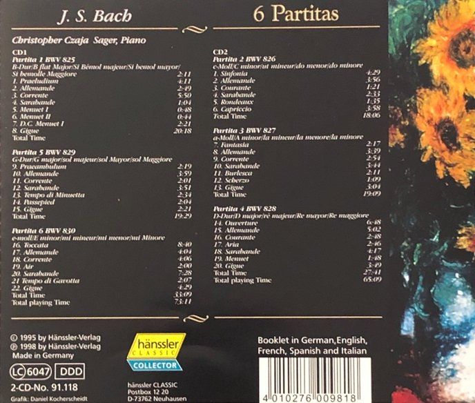 CDs: Bach - 6 Partitas (BWV 825 - 830) – D'occasion à Grüningen par azulamarillo 1