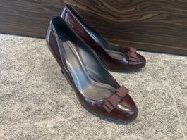 Pumps Lackleder bordeaux Grösse 38 gebraucht