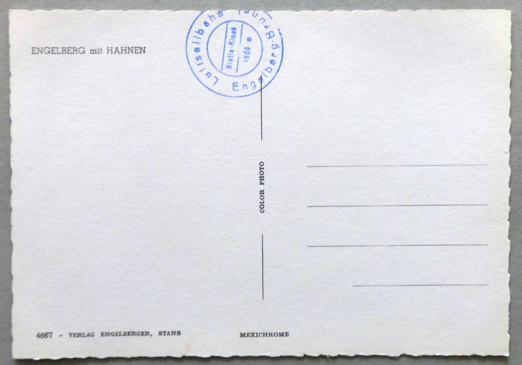 Cartoline postali: Engelberg mit Hahnen – Usato da Fétigny venduto da Billy2miny 1