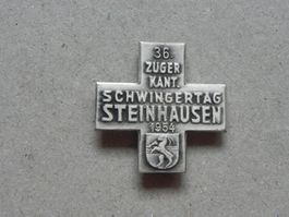 Abzeichen Kantonal Schwingfest Schwingen Steinhausen ZG 1954