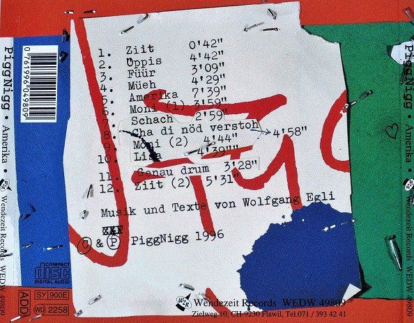 CD: Pigg Nigg – Amerika – Usato da St.Gallen venduto da jalamusic 1