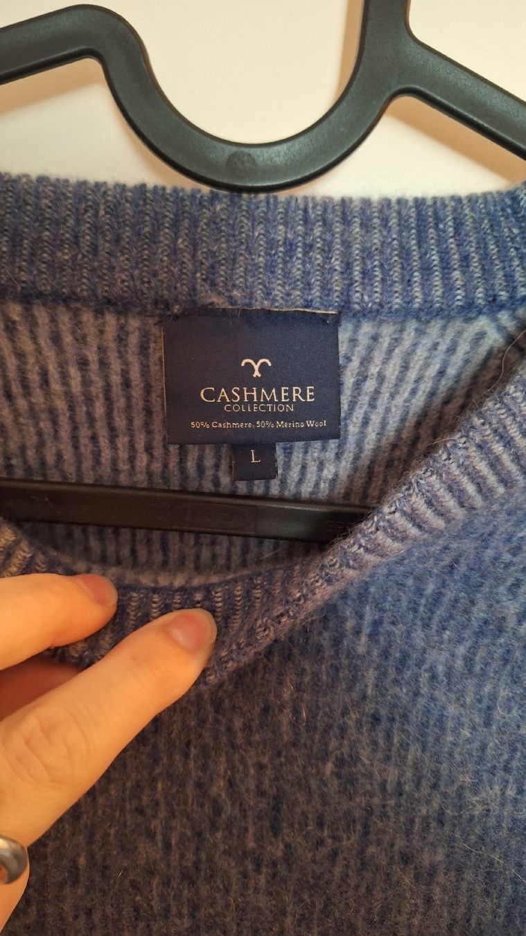 Pulls & Sweat-shirts: Cashmere/Merino Wolle Pullover blau – D'occasion à Winterthur par _lxeah 3