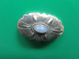 Künstlerschmuck-Art Deco Broche um 1925-C.Kay-Silber