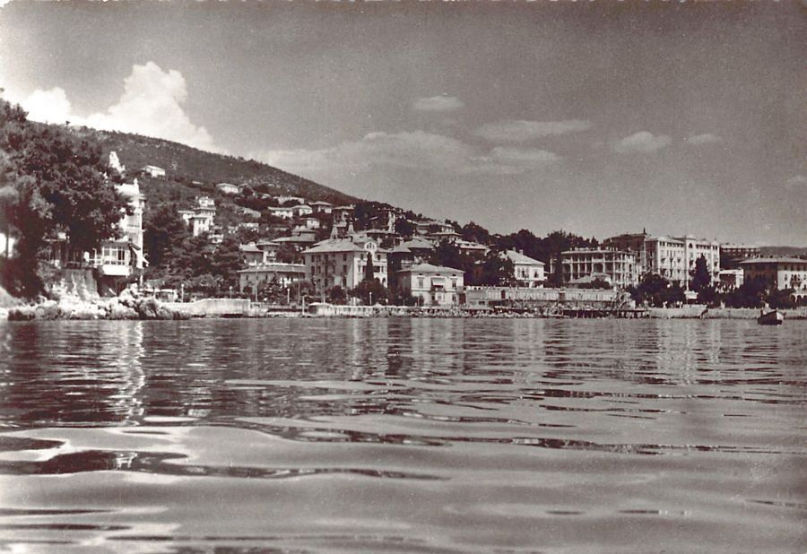 Cartoline postali: Opatija, datiert 1958 – Usato da Frauenfeld venduto da POML