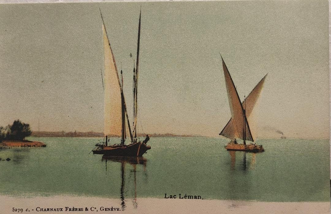 Cartes postales: Lac Léman - Barques – D'occasion à Delémont par Domdom1