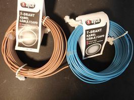 Ayce T-Draht Kabel 1.5mm 20m braun und blau neuwertig