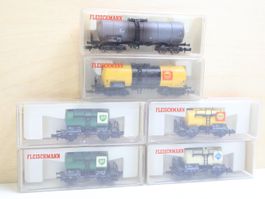 Fleischmann 6 x Tankwagen - Spur N - schöne Modelle