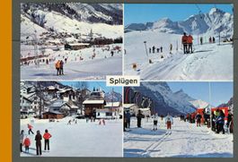  AK color Splügen GR 4-fach- Multibild, Danatzhöhe ≈ 1976 