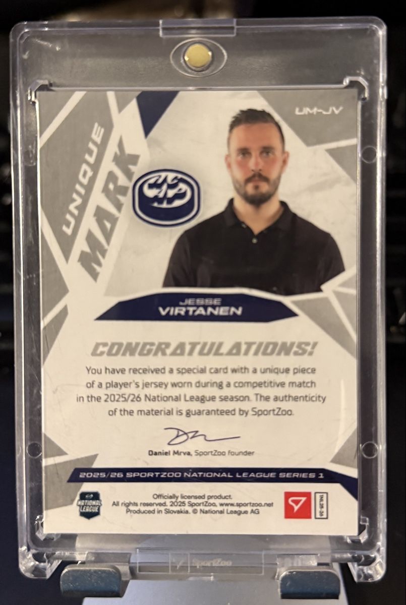 Sportzoo Carte collezionabili: Jesse Virtanen 1/8 Unique Mark Letter – Nuovo (secondo la descrizione) da Zauggenried venduto da Puckcollector_NS 1