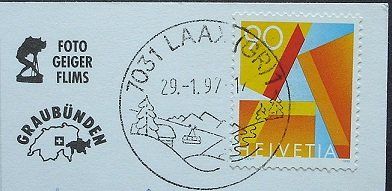 Ansichtskarten: LAAX Skifahrer - Luftseilbahn – Gebraucht aus Jona von philajona 1