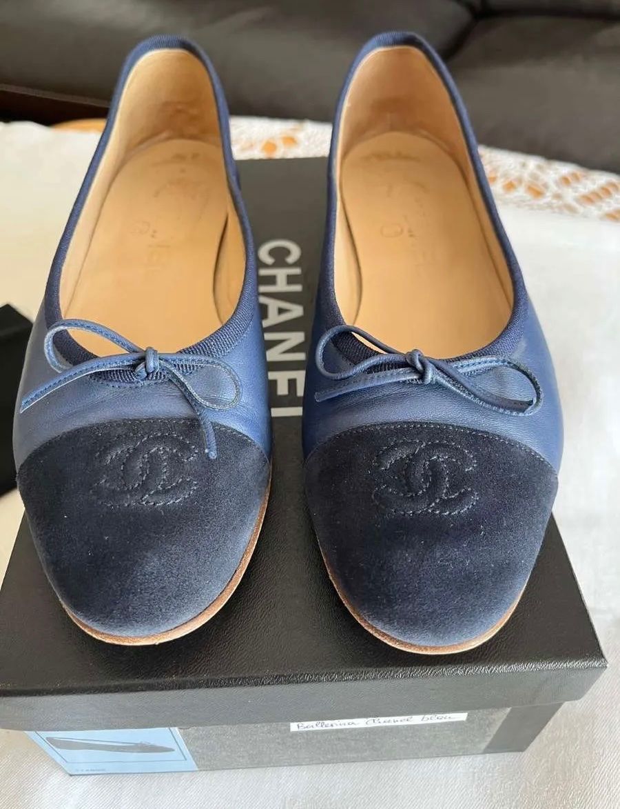 Chanel Scarpe da donna: Chanel Ballerina, Gr. 38, blau – Nuovo (secondo la descrizione) da Triesen venduto da dardaleni 4