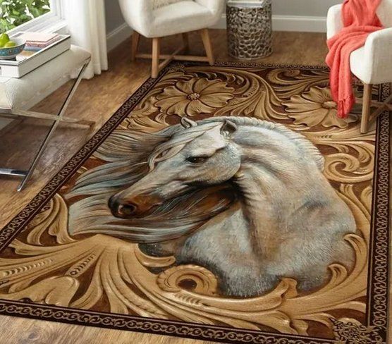 Tappeti: Teppich Pferd 60cm x 40cm – Nuovo e nell'imballaggio originale da Walenstadt venduto da emynmuil1