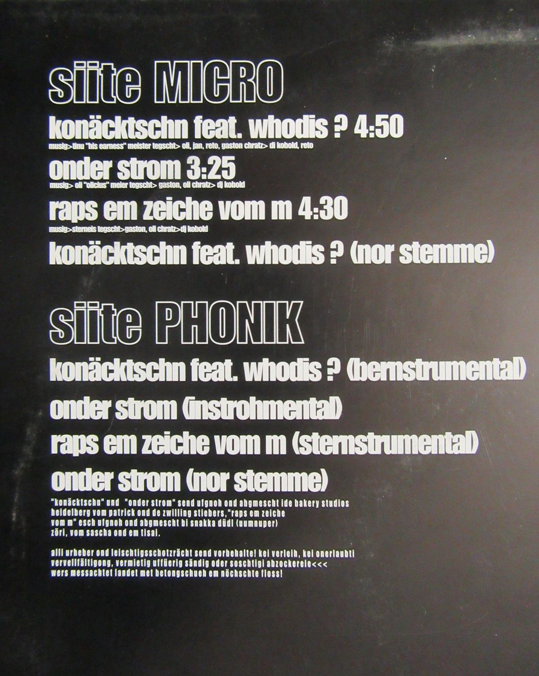Vinyles: Microphonik - hert aber herzlech - LP ab CHF 1.00 – D'occasion à Auenstein par Padabimbim 2
