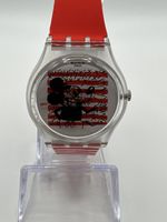 Swatch Uhr Disney Keith Haring rot weiss Mickey Mouse
