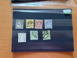 7 verschiedene Sitzende Helvetia 