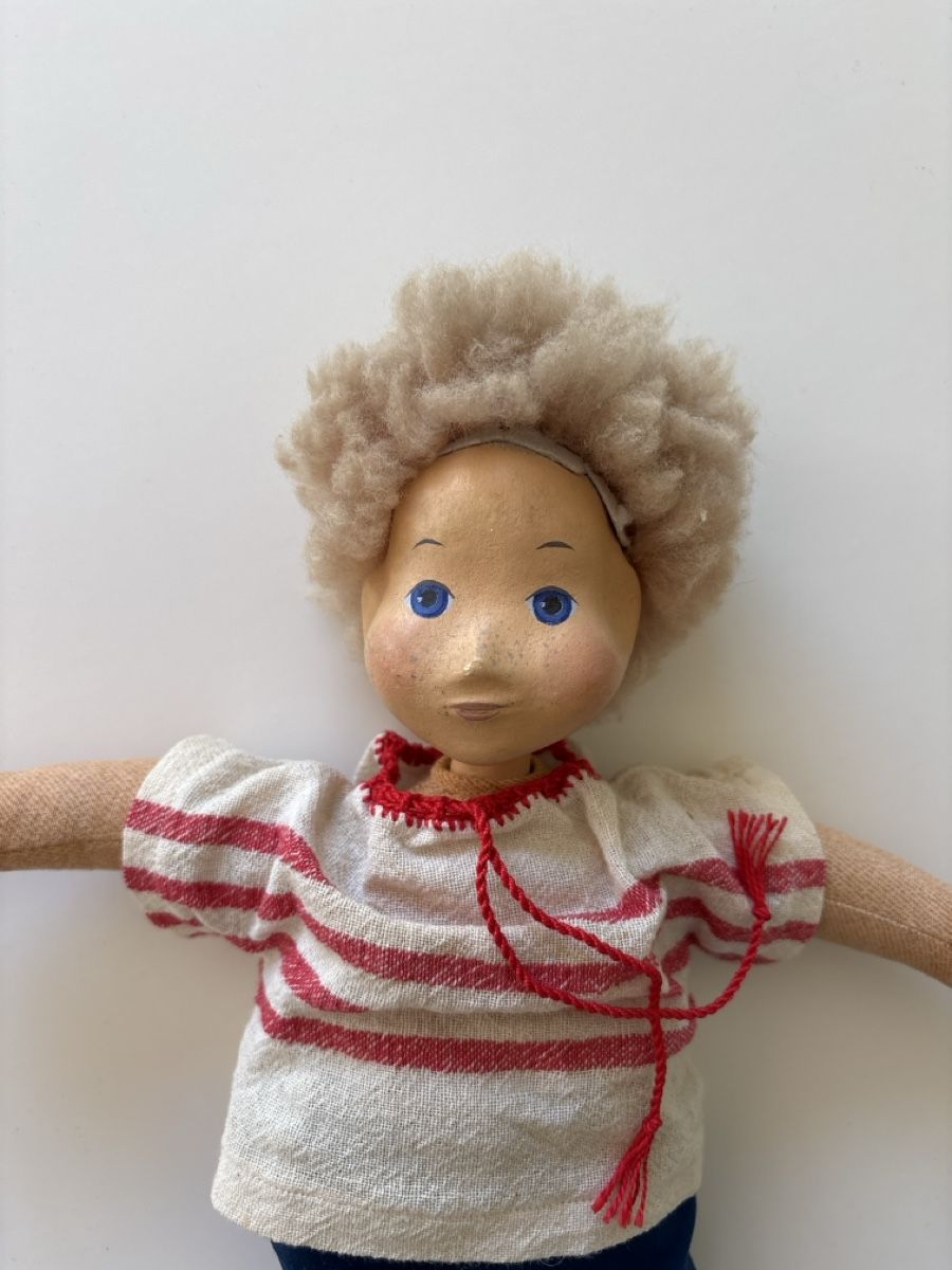 Bambole: Handpuppe Stoffpuppe Bub, kleiner Prinz Figur – Usato da Winterthur venduto da Pulator 1