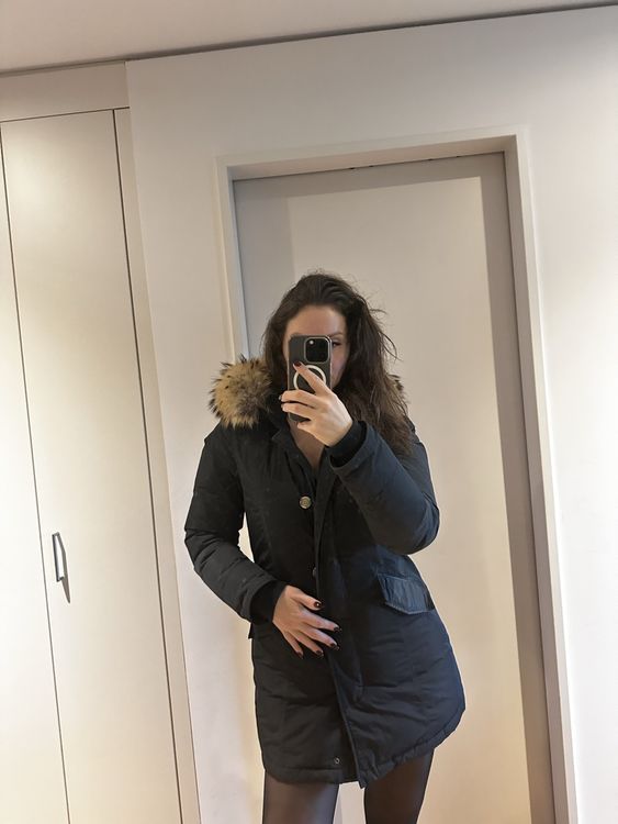 damen winterjacke echtfell kapuze