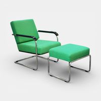 Embru Moser Fauteuil 1435 und Hocker // Werner Max Moser