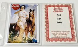 Coca-Cola Blechpostkarte  mit Zertifikat (02)