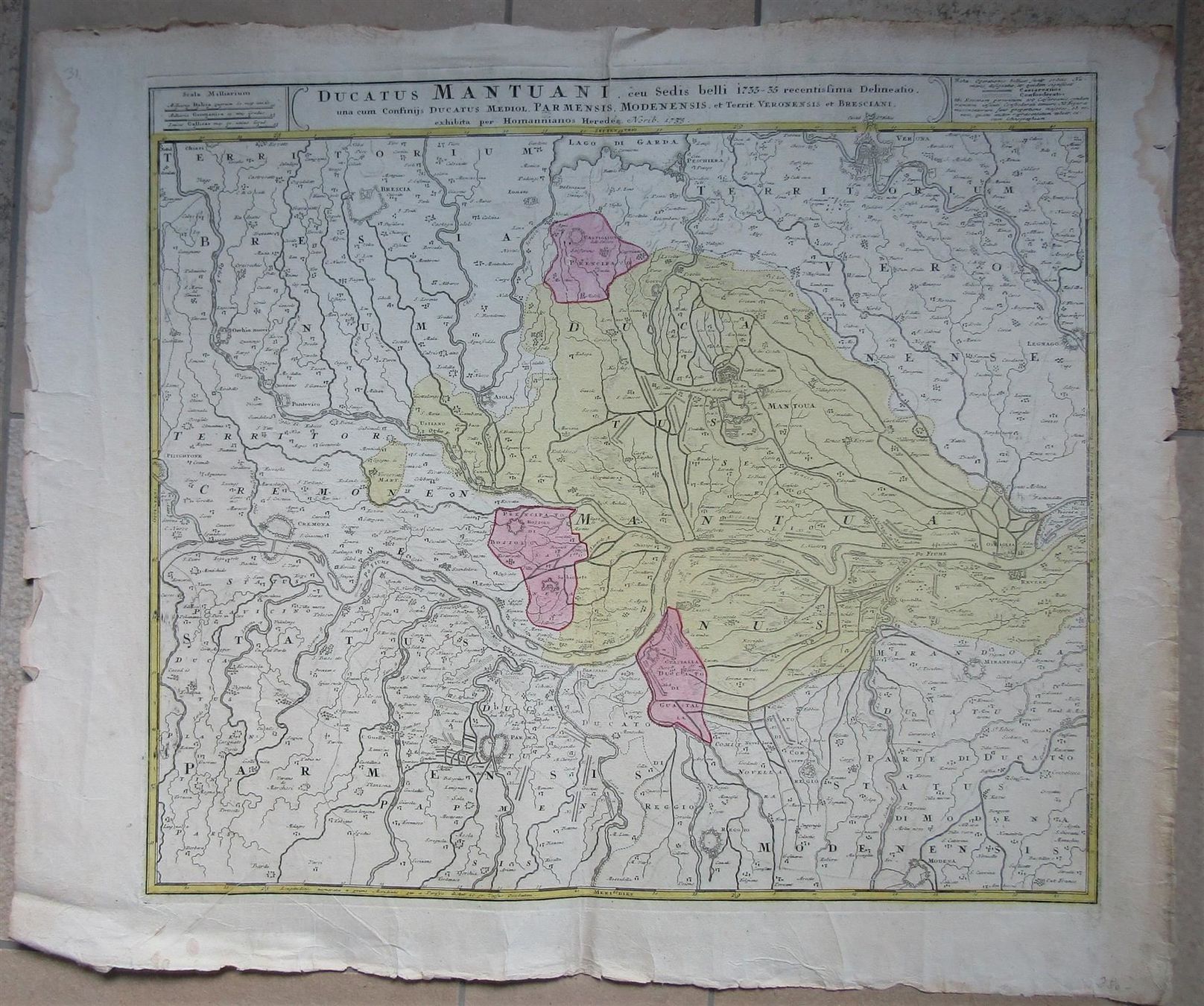 Cartine & Atlanti: Mantua Kupferstichkarte 1735 – Usato da Rafz venduto da booksell