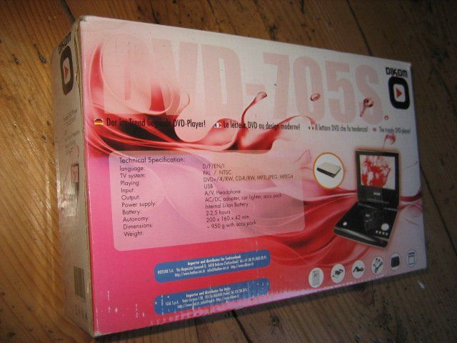 Lettore multimediale portatile: Tragbarer DVD Player Dixom DVD-705SL – Usato da Winterthur venduto da pf02 1