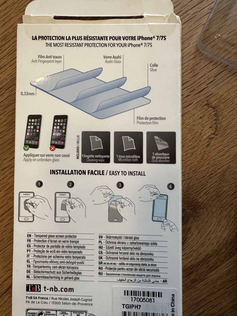 Lackretusche & Schutzfolien: iPhone 7/7S Panzerglasfolie, neu, Originalverpackt! – Neu (gemäss Beschreibung) aus Mettendorf TG von Pinova02