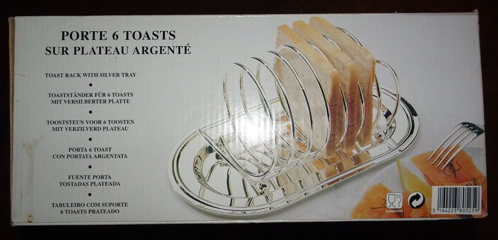Porte-toast sur plateau argenté (Neu und originalverpackt) in ...