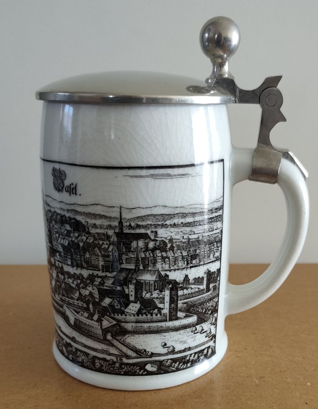 Bicchieri: Bierkrug Zinndeckel Basel/Basilea, Sammelobjekt, Top! – Nuovo (secondo la descrizione) da Bettwil venduto da Tigria10