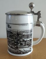 Bierkrug Zinndeckel Basel/Basilea, Sammelobjekt, Top!