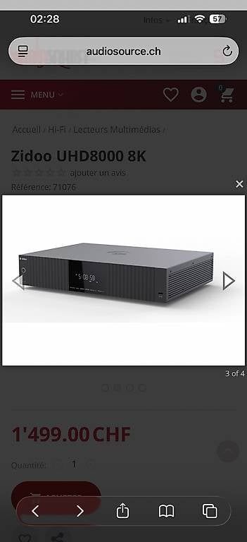 Sistemi audio & multimediali: Zidoo UHD8000 8K – Nuovo e nell'imballaggio originale da rolle venduto da sinani03 2