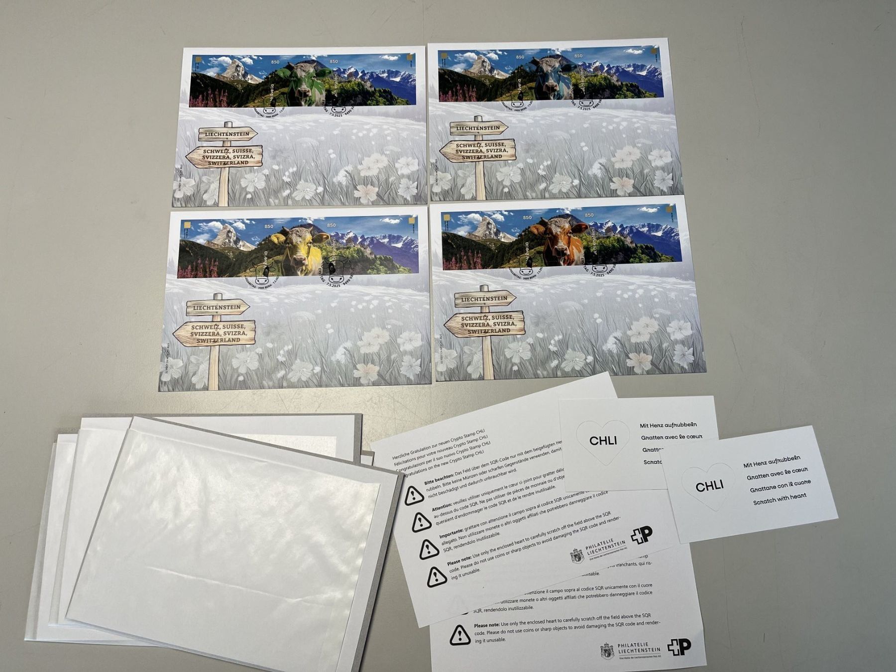 4 Sonderbelege FDC - Crypto Stamp CHLI - CH-LI (Neu und originalverpackt)  in Arch für CHF 1090 – mit Lieferung auf Ricardo kaufen