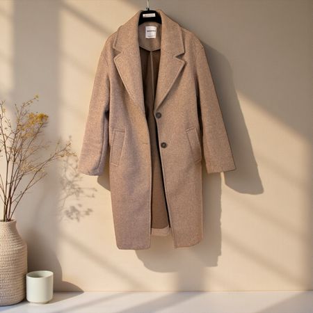 Bershka Wollmantel Grösse s, Beige - Herbst/Winter Must Have