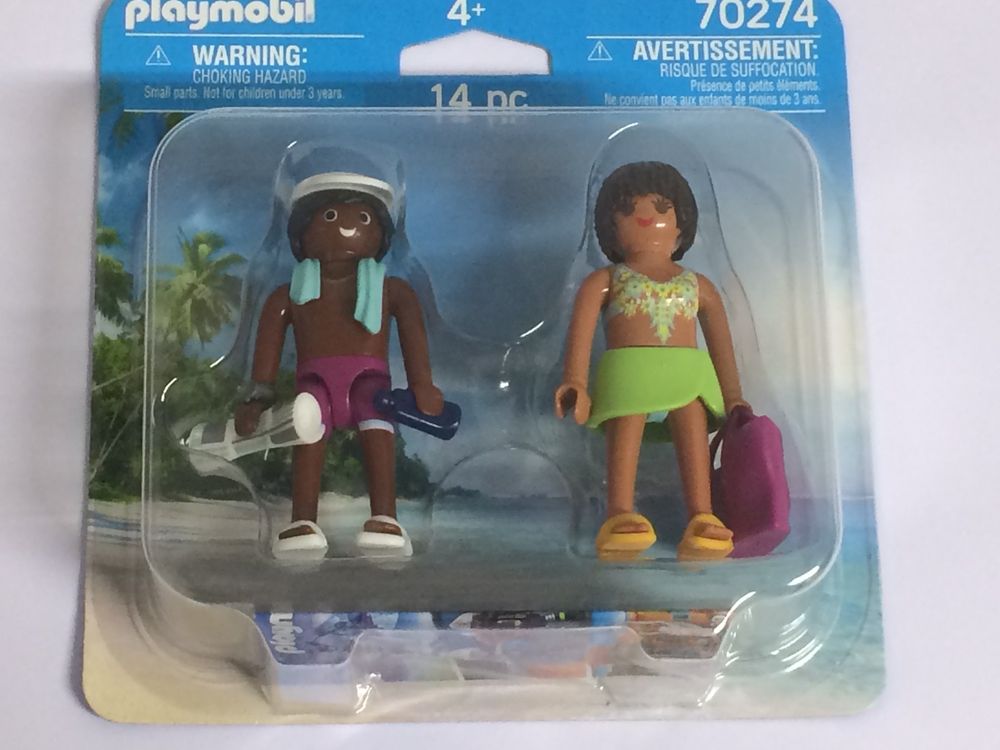 Playmobil 9449 Duo Pack Coppia In Vacanza, Personaggi In Costume Con Accessori, Giocattolo Per Bambini Dai 4 Anni