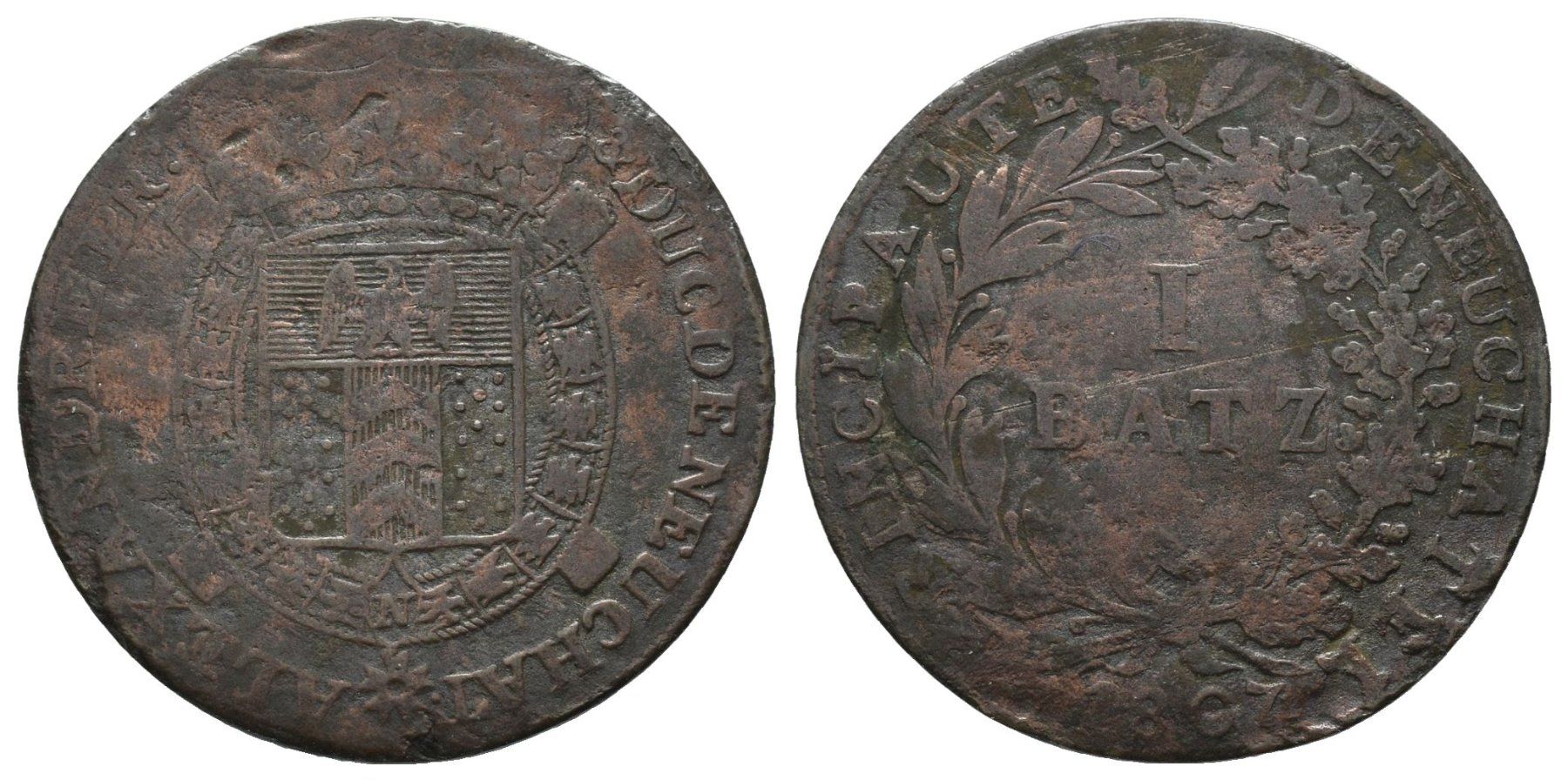 Tutti le monete: Neuenburg Batzen 1807  /2129 – Usato da Trimbach venduto da Solothurn1