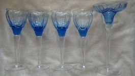 IVV HOHE, VINTAGE WEINGLÄSER + SCHALEN KERZENSTÄNDER 5 STCK.