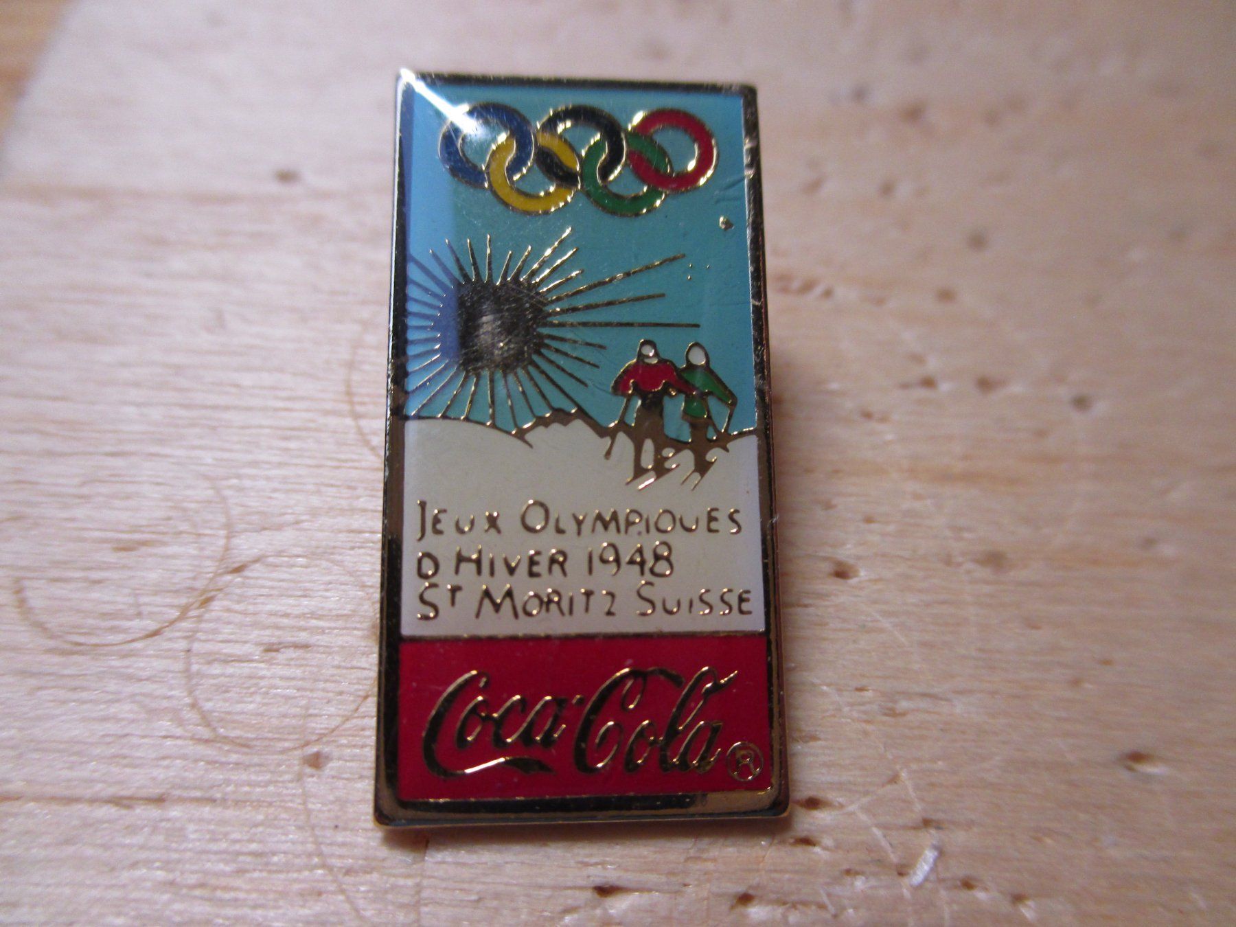 Coca-Cola Placchette & Badge: Coca Cola St.Moritz Olympiade 1948 Pin – Nuovo (secondo la descrizione) da Felsberg venduto da sanwill