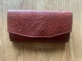 Damen Portemonnaie Leder braun