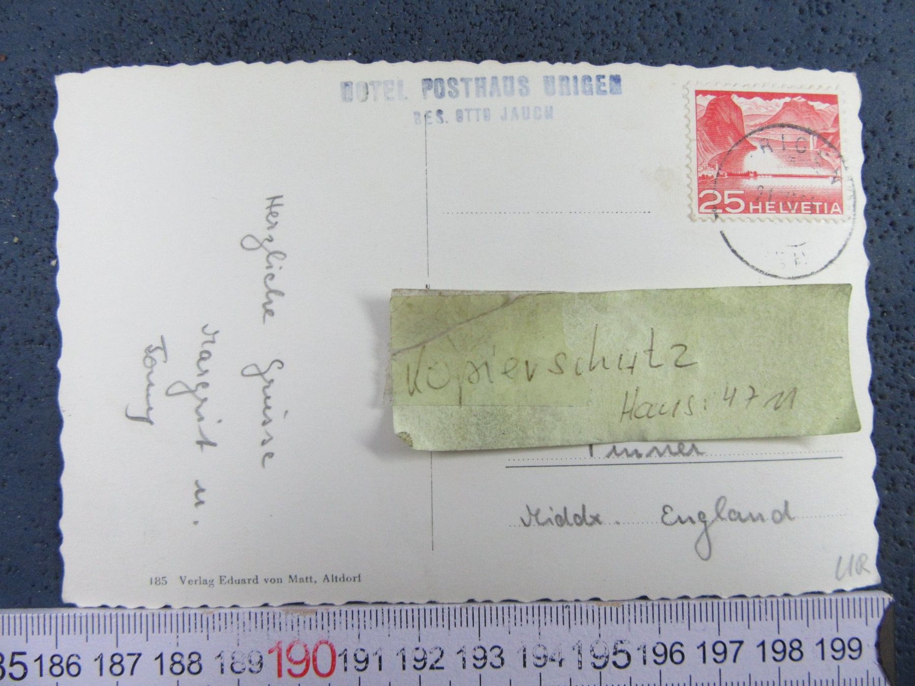 Cartoline postali: KINZIGPASS URI AK – Usato da Ettingen venduto da Hausi4711 1