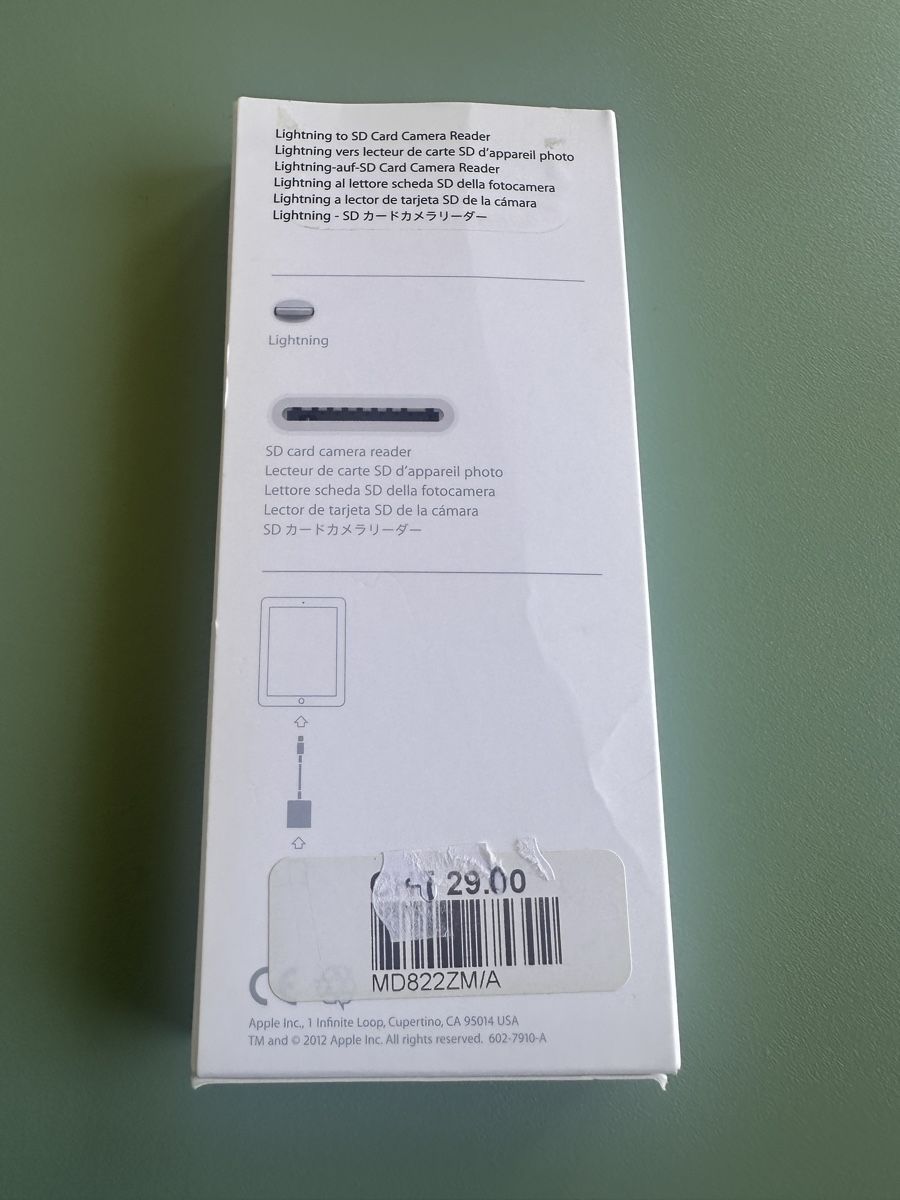 Apple Lecteurs & Adaptateurs: Apple Lightning to SD Card Camera Reader – Neuf (Voir description) à Baden par Marytumby 1
