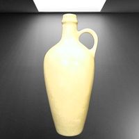 💛🏺Vintage Keramik Krug Gelb Ocker Tonkrug Vase Retro!🏺💫