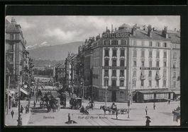 Genève, Rue du Mont Blanc, Strassenbahn
