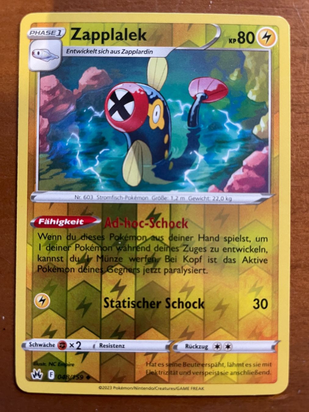 Pokémon Carte collezionabili: Pokemon Zapplalek Reverse (Versand gratis) – Nuovo (secondo la descrizione) da Chur venduto da Angerson