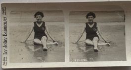 Vintage Stereofoto, Les Jolies Baigneures, Badenixe