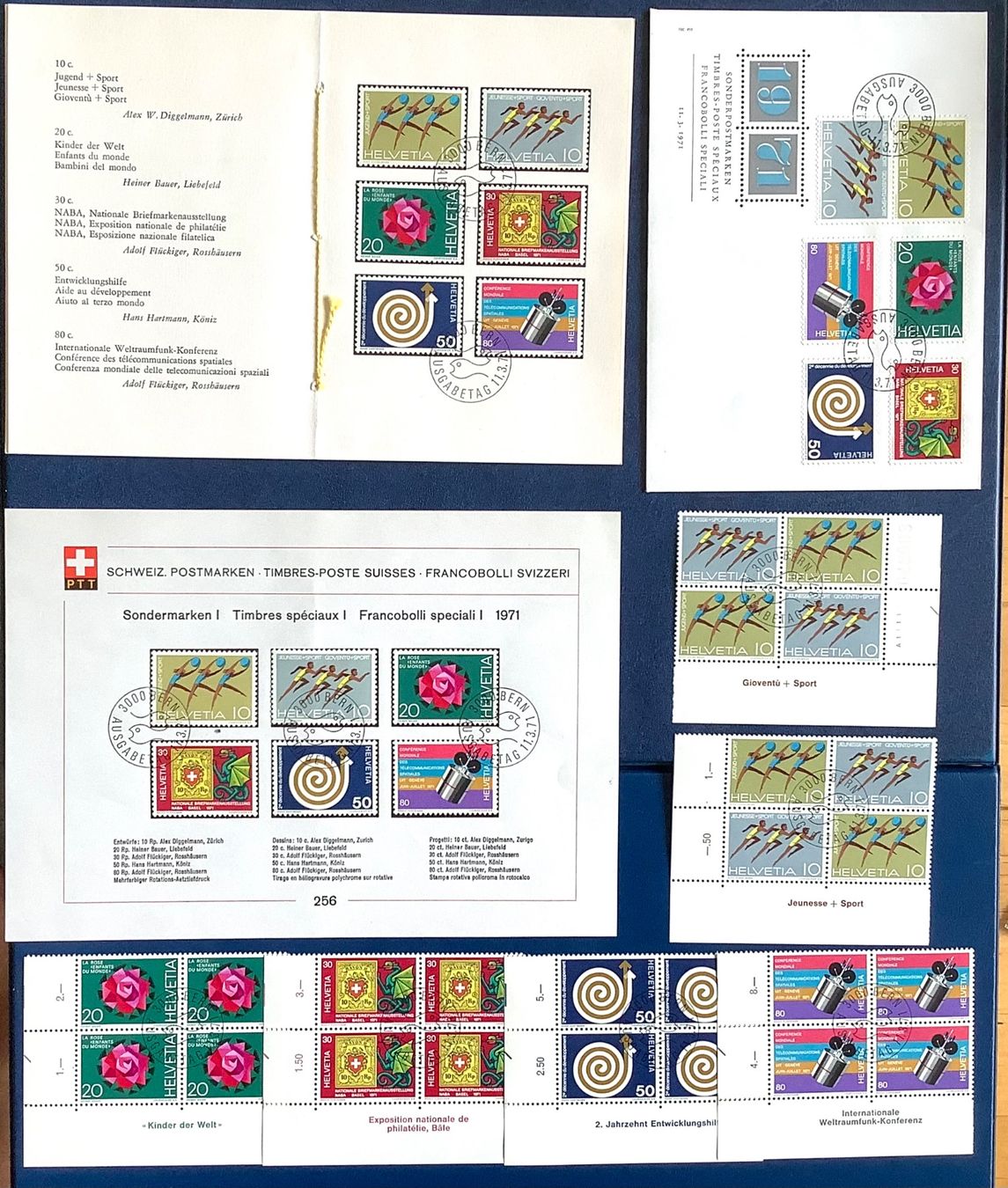 Tutti i francobolli: 1971 Sondermarken FDC + Div. + Viererblock ET – Nuovo (secondo la descrizione) da Liestal venduto da Skunk02